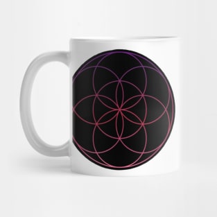 Purple and pink seed of life Mug